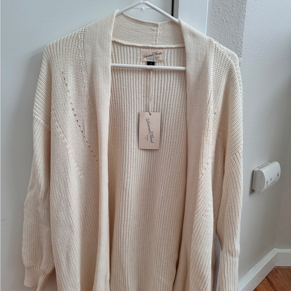 Universal Thread Brand New with Tags Cream Chunky Knit Cardigan Medium
